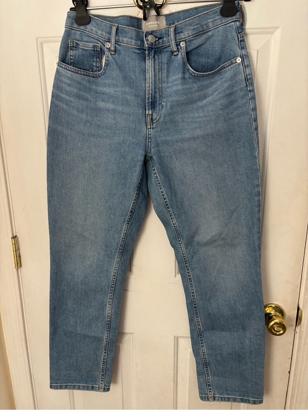 Everlane Blue High-Rise Straight-Leg Jeans